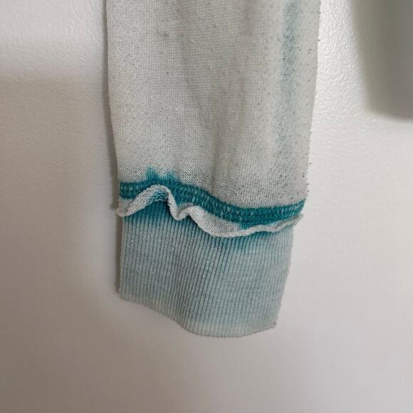 Billabong Pullover Graphic Hoodie Sweatshirt Women's Large Blue Pink Heart Y2K - Picture 6 of 10